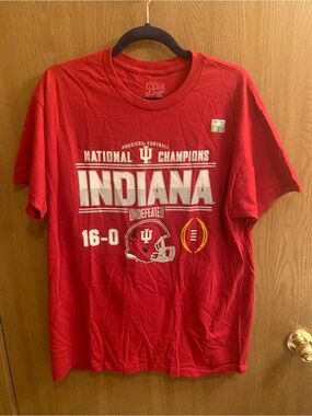 Blue 84 Indiana Hoosiers Red National Champions Tee